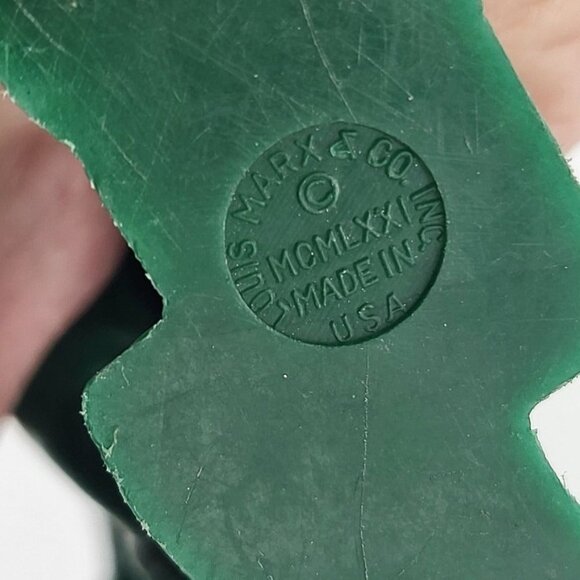 1964 Louis Marx Toy Green Army Soldiers Large 5"-6" with Guns Lot Of 6 - Picture 8 of 10